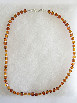 Collier Tiffany - bijou ambre et argent